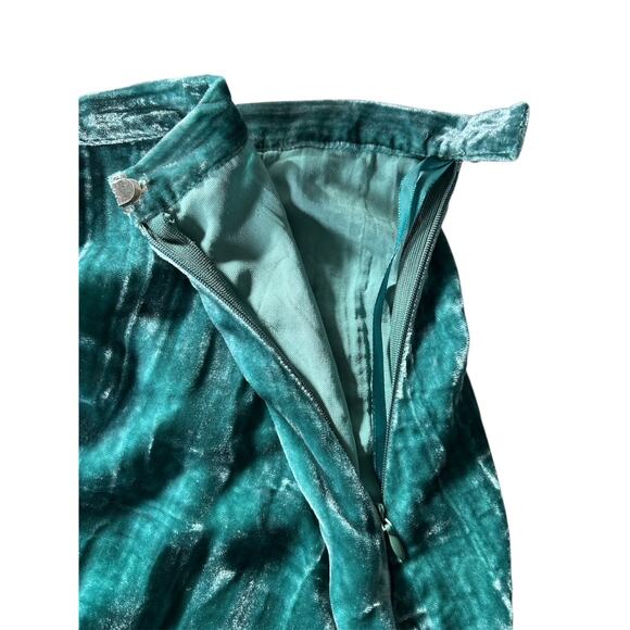 VTG Womens Skirt Size L Green Crushed Velvet Tiered Boho Witchy 90s Whimsigoth - Picture 6 of 7